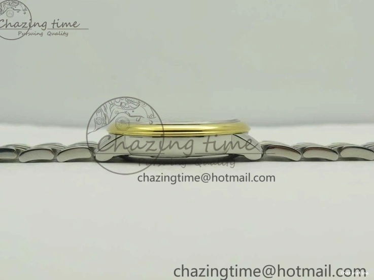 0523 Attractive De Ville Prestige Ladies 32.7mm SS MKF 1:1 Best Edition White Dial Roman Markers on SS YG Bracelet MIYOTA 7965